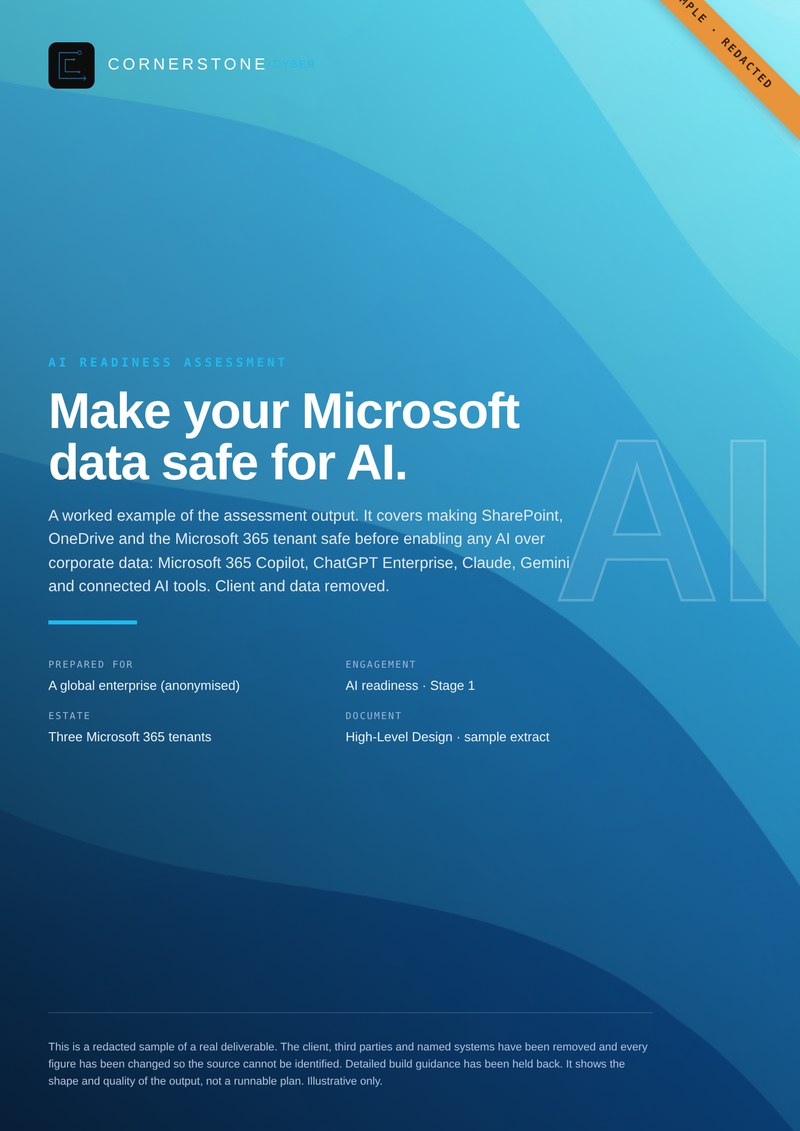 Sample AI readiness assessment report cover